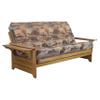 Lakefront Complete Futon - Frame and Mattress Set - Arm Tray, 8" Innerspring Full Size Sofa Bed Sleeper (Kodiak Bear, Full) view 1