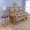 Lakefront Complete Futon - Frame and Mattress Set - Arm Tray, 8" Innerspring Full Size Sofa Bed Sleeper (Kodiak Bear, Full) view 2