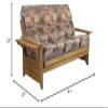 Lakefront Complete Futon - Frame and Mattress Set - Arm Tray, 8" Innerspring Full Size Sofa Bed Sleeper (Kodiak Bear, Full) view 3