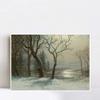 INVIN ART Framed Canvas Giclee Print Art Trees#2 by Albert Bierstadt Wall Art Living Room Home Office Decorations(White Slim Frame,20"x24") view 1