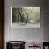 INVIN ART Framed Canvas Giclee Print Art Trees#2 by Albert Bierstadt Wall Art Living Room Home Office Decorations(White Slim Frame,20"x24") view 3