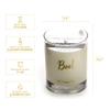 Halloween Decor Boo! Gold Script Scented Candle, Cozy Toasted Smores Scented, Premium Natural Soy Blend Wax Jar Candle, 11 oz, Clean Burning, Aromatherapy Spa Candle - Lune Candle Co. (2 Pack) view 3