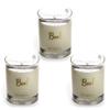 Halloween Decor Boo! Gold Script Scented Candle, Cozy Toasted Smores Scented, Premium Natural Soy Blend Wax Jar Candle, 11 oz, Clean Burning, Aromatherapy Spa Candle - Lune Candle Co. (3 Pack) view 1