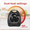 BLACK+DECKER Personal Desktop Heater, Space Heater for Office Desk, Home Office & Personal Use Desk, 2 Heat & Fan Only Settings, Adjustable Thermostat, BHD101B, Black view 2