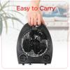 BLACK+DECKER Personal Desktop Heater, Space Heater for Office Desk, Home Office & Personal Use Desk, 2 Heat & Fan Only Settings, Adjustable Thermostat, BHD101B, Black view 4
