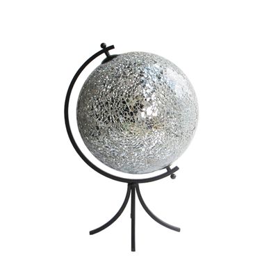 American Atelier 1290057 Mosaic Decorative Globe, Silver