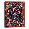 INVIN ART Framed Canvas Extra Large Giclee Print Art Free Form by Jackson Pollock Abstract Wall Art Living Room Home Office Decorations (Black Slim Frame,28"x40") view 1