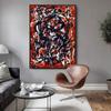 INVIN ART Framed Canvas Extra Large Giclee Print Art Free Form by Jackson Pollock Abstract Wall Art Living Room Home Office Decorations (Black Slim Frame,28"x40") view 2