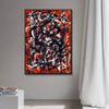 INVIN ART Framed Canvas Extra Large Giclee Print Art Free Form by Jackson Pollock Abstract Wall Art Living Room Home Office Decorations (Black Slim Frame,28"x40") view 3