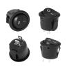 RuoFeng 10Pcs Snap-in Round Rocker Switch SPST Mini Toggle Switch 2 Pin 2 Position Black Button Power ON Off Switch AC 10A/125V 6A/250V, Used for Auto Car Boat Electrical Switch view 3