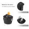 RuoFeng 10Pcs Snap-in Round Rocker Switch SPST Mini Toggle Switch 2 Pin 2 Position Black Button Power ON Off Switch AC 10A/125V 6A/250V, Used for Auto Car Boat Electrical Switch view 4