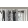 Adjustable Single Curtain Rod 50"-82" with Layered Disc Finials and Brackets, Taupe view 2