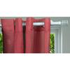 Adjustable Single Curtain Rod 50"-82" with Layered Disc Finials and Brackets, Gray view 2