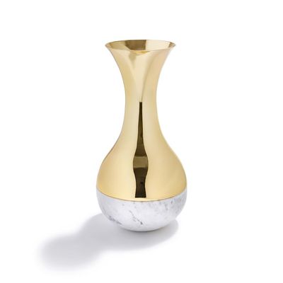 Anna New York Dual Vase: Carrara Gold