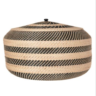 KOUBOO Extra-Large Rattan Belly, Natural-Black Storage Basket
