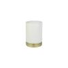 American Atelier Natural Stone Toothbrush Holder, White/Gold view 1