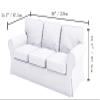 Ektorp 3 Seat Sofa Cotton Cover Replacement is Custom Made Slipcover for IKEA Ektorp Sofa Cover (Deep Gray) view 4