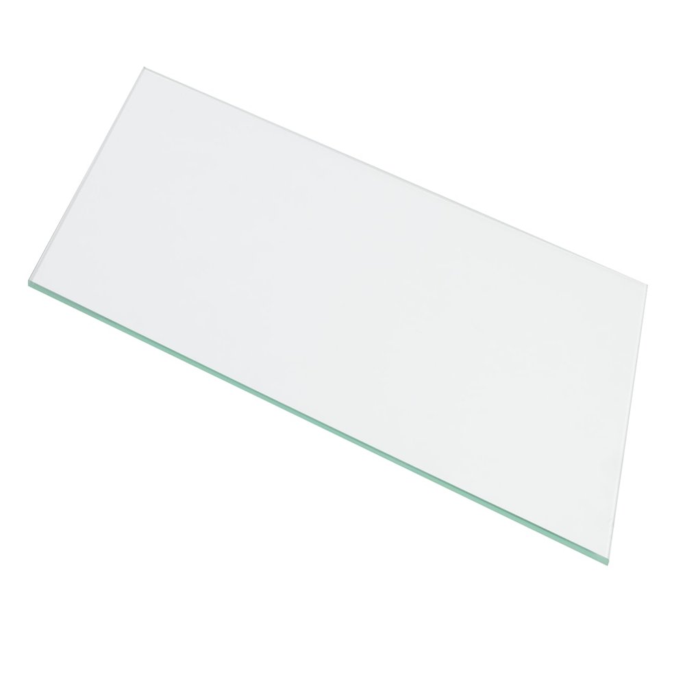 SSWBasics Tempered Glass Shelf - 10"W x 24"L x 3/16" - Set of 2 - Tempered Glass Panels with Beveled Edges - Ideal for Retail, Thrift, Boutique, and Home Use - Durable Glass Panels for Elegant Display
