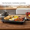 OVENTE Electric Griddle with 16 x 10 Inch Flat Non-Stick Cooking Surface, Removable and Adjustable Temperature Control, Indoor Grill for Instant Breakfast, Pancakes, Eggs or Burgers, Black GD1610B view 2