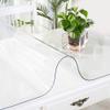 Large Dining Table Protector Clear Plastic Tablecloth Rectangle Large Wood Furniture Protector Tabletop Protection Pad Desk Chair Protective Cover Easy Clean PVC Mat Wipeable Table Cloth 44 x 84 " 7ft view 2