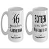 16th Anniversary Coffee Mug Set for Him and Her - 16 Year Wedding Gifts for the Couple Unique for Men Women Husband Wife Parents Boyfriend Girlfriend view 1