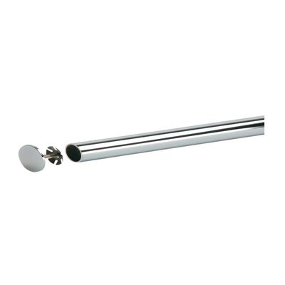 SSWBasics Closet Rod End Caps for 1 1/4" Round Hangrail, Chrome Finish, Pack of 2 - Closet Pole End Caps and Closet Poll End Cap, Hangrail Sold Separately