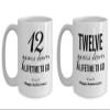 12th Anniversary Coffee Mug Set for Him and Her - 12 Year Wedding Gifts for the Couple Unique for Men Women Husband Wife Parents Boyfriend Girlfriend view 1