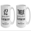 12th Anniversary Coffee Mug Set for Him and Her - 12 Year Wedding Gifts for the Couple Unique for Men Women Husband Wife Parents Boyfriend Girlfriend view 2