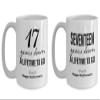 17th Anniversary Coffee Mug Set for Him and Her - 17 Year Wedding Gifts for the Couple Unique for Men Women Husband Wife Parents Boyfriend Girlfriend view 1