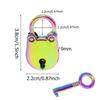 Honbay Cute Colorful Mini Padlock Lock with Key - for Jewelry Box, Purse, Handbag, Backpacks, Cabinet, Treasure Chest, Suitcases, Lockers, Letter Box, Diary, Notebook, etc view 2