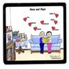 Personalized Friendly Folks Grandma & Grandpa, 7 Hearts Acrylic Magnet - Great Gift! view 1