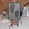 NAKLEO Floral Large Wall Painting Stencil 23,2" x37,4, Tropical Palm Leaf Pattern, Reusable Plastic Flower Template, DIY Art and Craft Home Decor, Floor Wood Fabric Furniture view 4