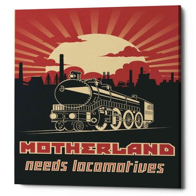 Epic Graffiti 'Motherland Needs Locomotives' Canvas Wall Art, 18"x26"