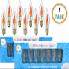 The Dreidel Company 18 Electric Menorah Bulbs, Flickering Flame Shaped Bulbs (Pack of 18) view 4