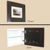 Fox Hollow Furnishings 14x11 Concealed Picture Frame Medicine Cabinet Without Mirror for Bathroom, Recessed in The Wall, Made in North America, Real Wood, NO MDF, Adjustable Shelves, Coffee Bean view 3