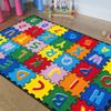 Champion Rugs Large Classroom Rugs Kids Alphabet (A-Z and 1-9) Puzzle Area Rug Non Slip Gel Backing (8 Feet X 10 Feet) view 1