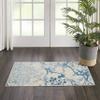 Nourison Home Jubilant Ivory Blue 2' x 4' Area Rug - Easy Clean, Non Shedding, Bed Room, Living Room, Dining Room, Kitchen (2' x 4') view 1