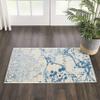 Nourison Home Jubilant Ivory Blue 2' x 4' Area Rug - Easy Clean, Non Shedding, Bed Room, Living Room, Dining Room, Kitchen (2' x 4') view 2