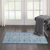 Nourison Home Jubilant Floral Ivory/Blue 2' x 4' Area Rug, Easy Cleaning, Non Shedding, Bed Room, Living Room, Dining Room, Kitchen (2x4) view 1