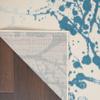 Nourison Home Jubilant Ivory Blue 4' x 6' Area Rug - Easy Clean, Non Shedding, Bed Room, Living Room, Dining Room, Kitchen (4' x 6') view 4