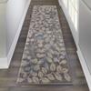 Nourison Home Tranquil Nature Grey/Beige 2'3" x 7'3" Area Rug, Easy Cleaning, Non Shedding, Bed Room, Living Room, Dining Room, Kitchen (2x7) view 1