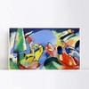 INVIN ART Framed Canvas Giclee Print improvvisazione XIV,1910 by Wassily Kandinsky Wall Art Living Room Home Office Decorations (20"x32", White Slim Frame) view 1