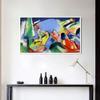 INVIN ART Framed Canvas Giclee Print improvvisazione XIV,1910 by Wassily Kandinsky Wall Art Living Room Home Office Decorations (20"x32", White Slim Frame) view 3