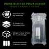 MONKKINO 16pcs Wine Bags for Travel, Quick Inflation Bottle Protector Sleeve Bubble Wrap for Durable Protection with Upgraded Air Pump, Reusable Single Valve Cushioning for Long Trip, Shipping, Moving view 3