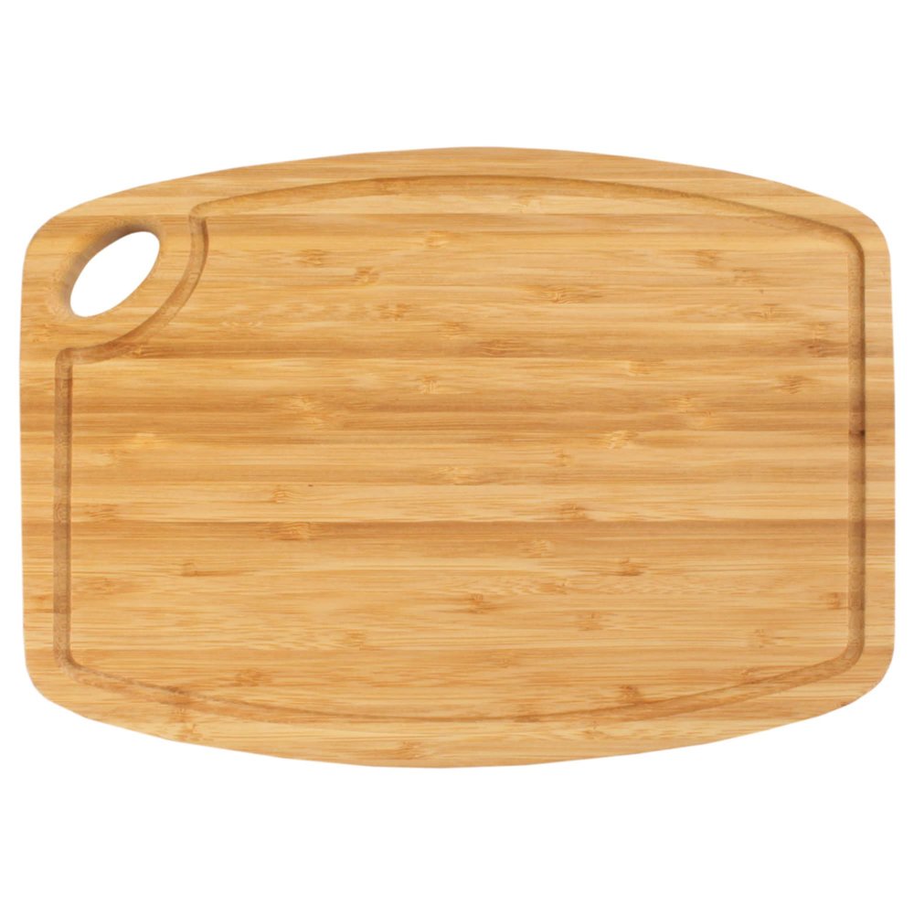 BambooMN Natural Bamboo Cutting Board w/Juice Groove and Hanging Hole - 11.75" x 8.63" x 0.75" - Vertical Cut - 3 Pieces