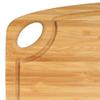 BambooMN Natural Bamboo Cutting Board w/Juice Groove and Hanging Hole - 11.75" x 8.63" x 0.75" - Vertical Cut - 3 Pieces view 3