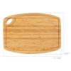 BambooMN Natural Bamboo Cutting Board w/Juice Groove and Hanging Hole - 11.75" x 8.63" x 0.75" - Vertical Cut - 3 Pieces view 4