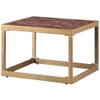 Acme Genevieve Rectangular Metal Frame End Table in Retro Brown and Brass view 1