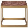 Acme Genevieve Rectangular Metal Frame End Table in Retro Brown and Brass view 4