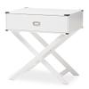 Baxton Studio Curtice White 1-Drawer Wooden End Table view 1